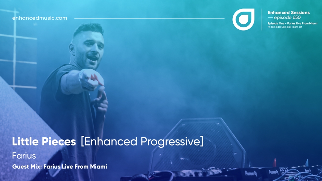 18. Playing a gem from his huge collection of absolute bangers, here is @Fariusmusic with 'Little Pieces' out on Enhanced Progressive.

Listen here - loom.ly/NUVf5uM

#EnhancedSessions @Fariusmusic #FariusLivefromMiami