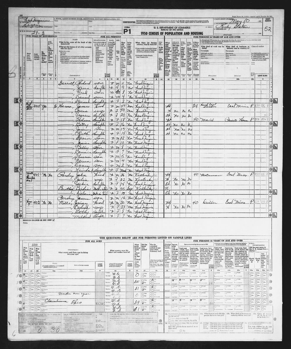 CoolGenealogy's tweet photo. I found my paternal grandmother, Janice Hanna, and my paternal great grandparents, James &amp; Inez Hanna, on the 1950 census! 
•
•
#1950census #1950 #genealogy #familyhistory #research #westvirginia #hanna https://t.co/j6zhGGqfpW