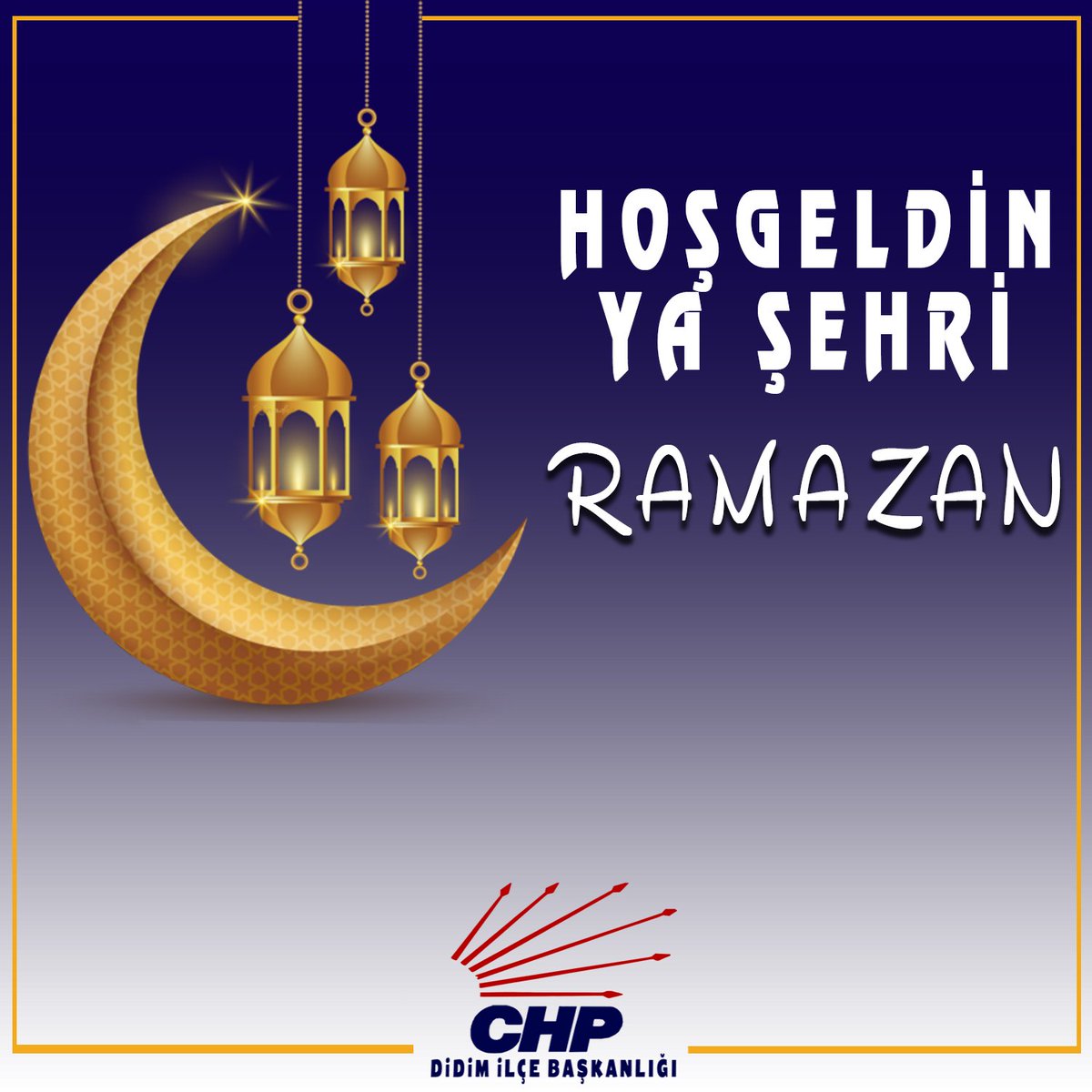 didim_chp's tweet photo. Ramazan ayının bereketiyle gelmesini dileriz , Allah tüm müslüman aleminin tuttuğu oruçları kabul etsin... https://t.co/y0kqjv9lM5