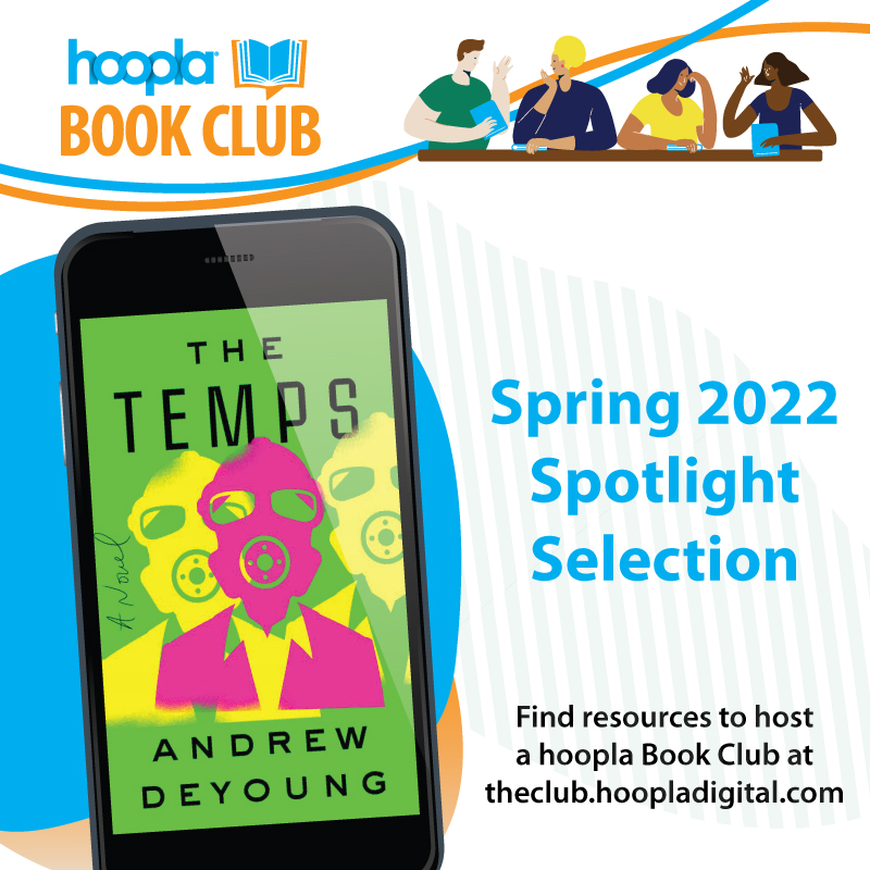TurnerPub's tweet photo. 📚 Exciting news! The Temps by Andrew DeYoung has been named the #hooplabookclub pick by @hoopladigital!

📚 Order your copy TODAY and check out the hoopla Book Club Hub for more information and resources! https://t.co/7ivVN0Dz8O https://t.co/f2W4vZvQIz