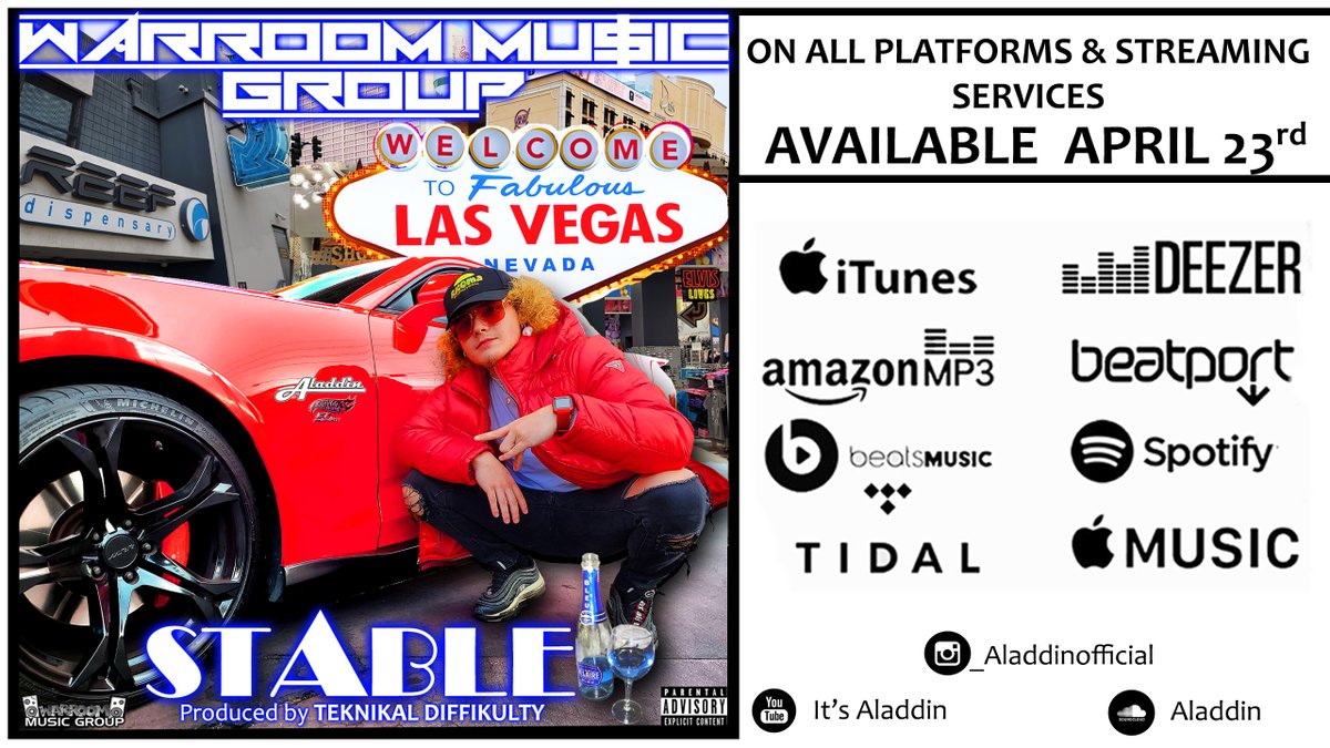WARROOMMUSICGRO's tweet photo. Listen to #WARROOMMUSICGROUP Aladdin's new single #Stable  https://t.co/IijuK1PhmO https://t.co/9TyazZPkx9