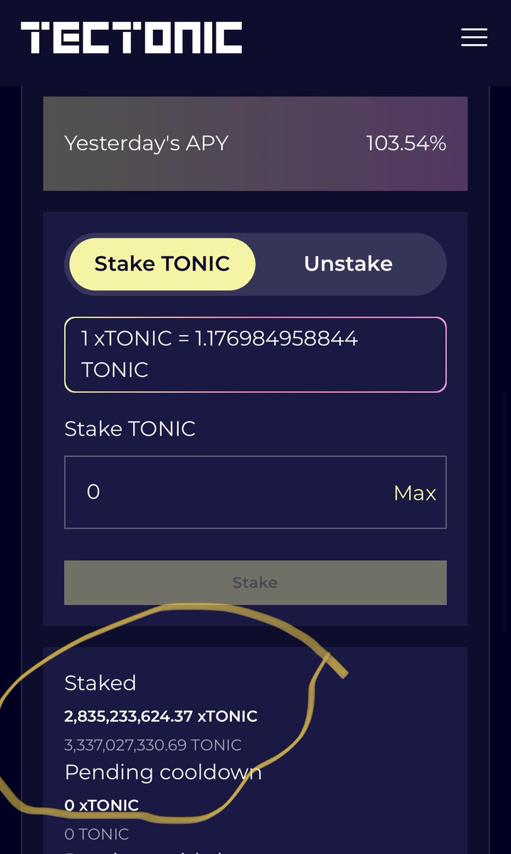 JohnUSA85's tweet photo. $TONIC #TONIC #TECTONIC #TECTONICIANS #TONICNATION #TONICARMY @TectonicFi #Tectonicarmy >>>  #TONICINU <<😂I have earned another 13million since yesterday 👍🏼 https://t.co/TiulLAjdja