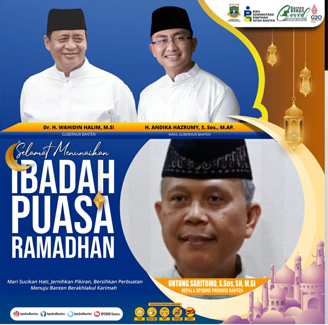 bpsdmdbanten's tweet photo. Marhaban ya Ramadhan, bulan suci penuh berkah telah tiba. Saatnya lebih mendekatkan diri kepada Allah, menjauhi keburukan, memperbanyak ibadah. Dengan kerendahan hati, mohon maaf lahir dan batin.🤲🤲🙏🙏 https://t.co/LrqlTDpzkv