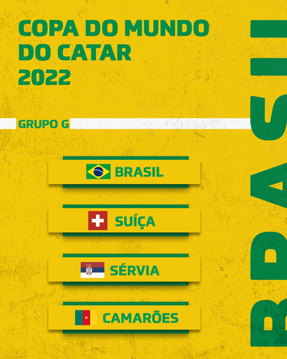 Está definido o grupo da #SeleçãoBrasileira na @FIFAWorldCup! E aí, gostou? ⚽️🇧🇷