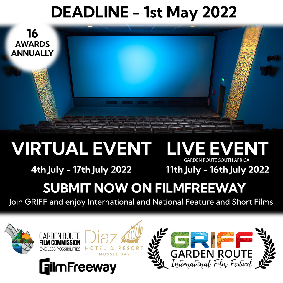 GrifffilmFest's tweet photo. Filmmakers 🎬📽️Submit your Feature Films, Short Films; including documentaries, narratives, animation and experimental films at https://t.co/pR1PQ3Zhz8
today!!
#GRIFFfilmfest #wesgro #filmmaker #gardenroute #filmfestivals #filmmaking #GRIFFFilmfest #internationaljudges https://t.co/Nz1T7hxxG3