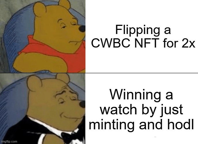 HODL and get more utilities .. 
watch redemption for this month: ROLEX 🔥🔥👀👀

HODL YOUR BEARS! 

#CBWC #CBWCARMY #Metaverse #NFTcommunity #NFTs #nftgames