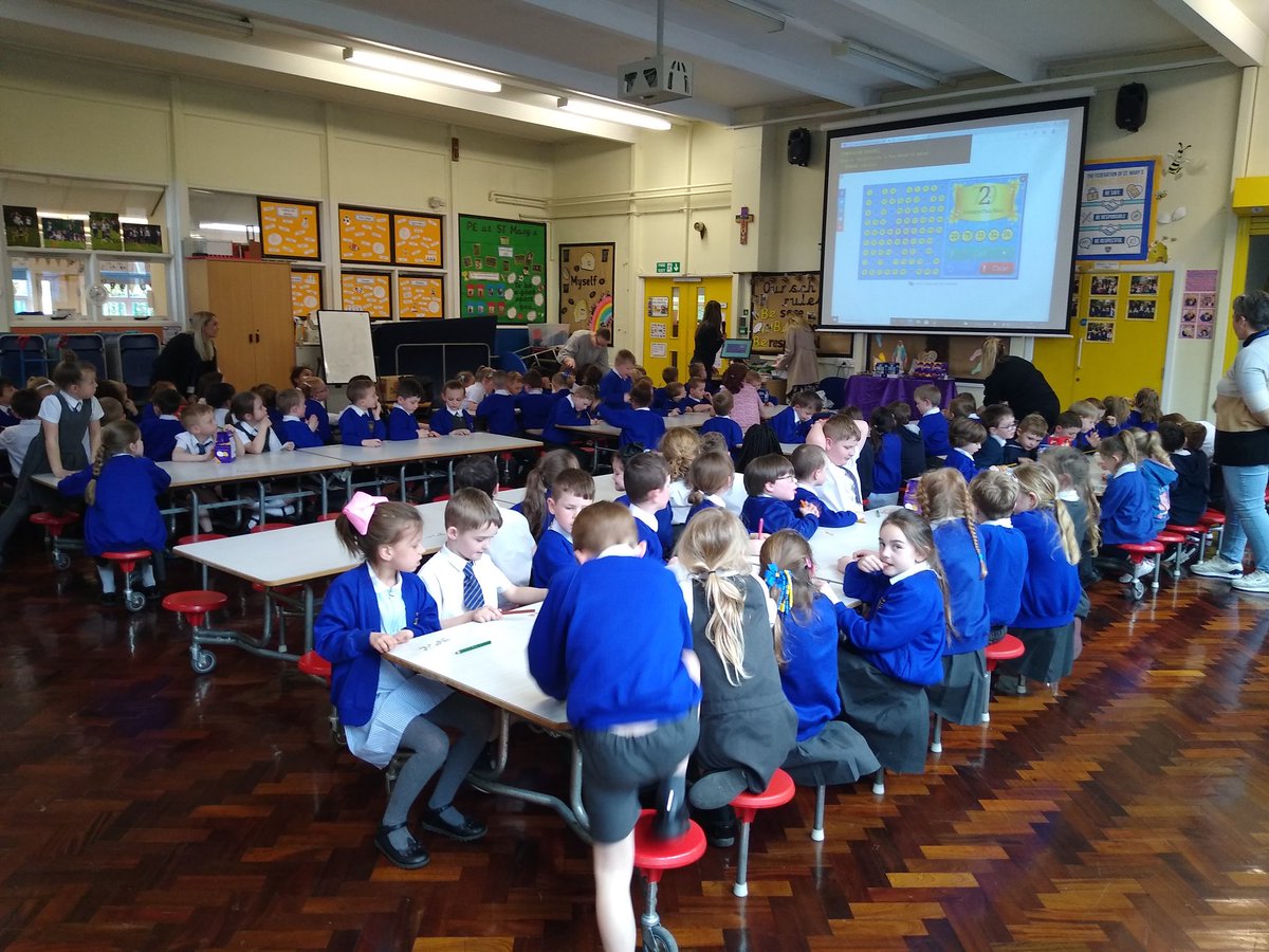 A heartfelt thank you <a href="/BForYouth1/">Business For Youth</a> for giving every child with an Easter egg &amp; arranging for the Easter bunny to deliver them! Plus <a href="/MarysPtfa/">StMarysPTFA</a>  for the Easter egg prizes for Easter bingo! Your generosity put a smile on every member of St Mary's family today #priceless #eggcellent