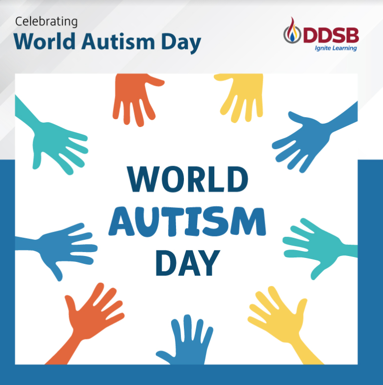 equity_DDSB's tweet photo. Today is World Autism Day!
Let’s use this opportunity to educate ourselves and to work towards a system that celebrates Autism and the richness that Neurodiversity brings to society. https://t.co/aSUoPMCE0O