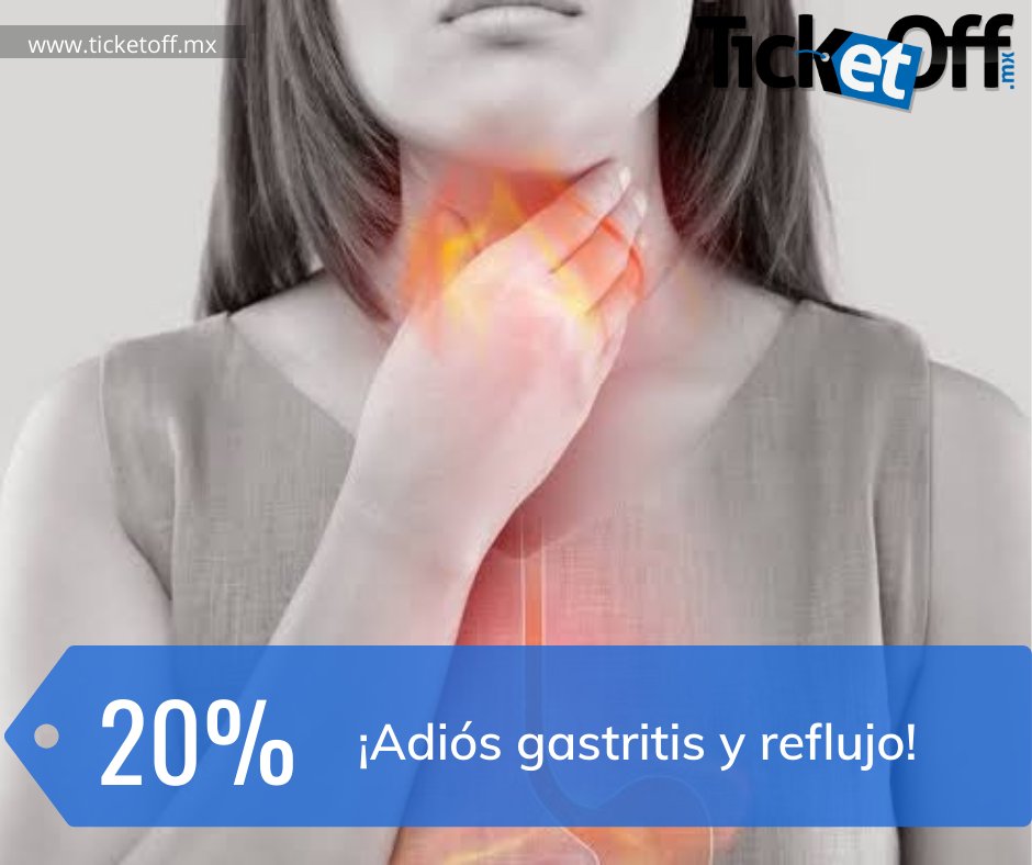Ticketoffmx's tweet photo. ¡Olvídate de la gastritis y el reflujo!

Precio Original: $1,000
Precio con Descuento: $799

Con DR. RODOLFO RAMÍREZ DEL PILAR

Encuentra tu ticket: https://t.co/Nf1JLXdxPP

#CDMX #TicketOff #Descuentos #Promociones #Gastritis #Reflujo #Esofago #Estomago #Salud https://t.co/335iIqKpKD