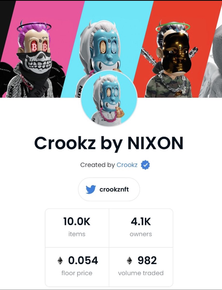 crizypto's tweet photo. We did it #Crookznation!  @OpenSea finally verified the @crookznft collection! Here we go! @TrevorFarbo https://t.co/5Lp249dkKG