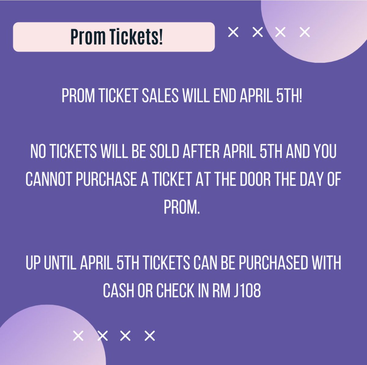 Ridge_Point2022's tweet photo. Purchase your prom tickets if you have not already!! https://t.co/Fvql8BjhAj