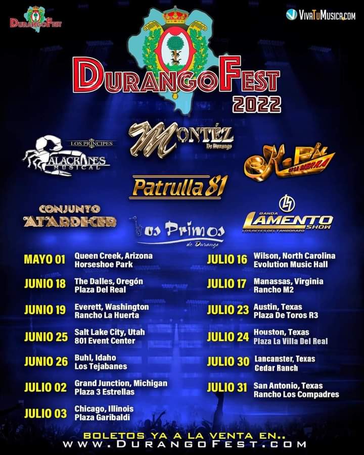 El duranguense está de vuelta mi gente bella y hermosa ☺ 👌🎙️🔥🇺🇲🎶🎷💯🙌🤩👏
<a href="/PrimosMX/">Los Primos MX</a>
<a href="/LamentoShow/">Banda Lamento Show</a>
<a href="/kpazoficial1/">K-Paz De La Sierra</a>
<a href="/MONTEZDEDURANGO/">Montez De Durango</a>
<a href="/RealAlacranes/">Alacranes Musical</a>
<a href="/c_atardecer/">Conjunto Atardecer</a>
<a href="/DurangoFest/">Durango Fest</a>

#Duranguense #regionalmexicano #musica #pasitoduranguense #botasysombrero