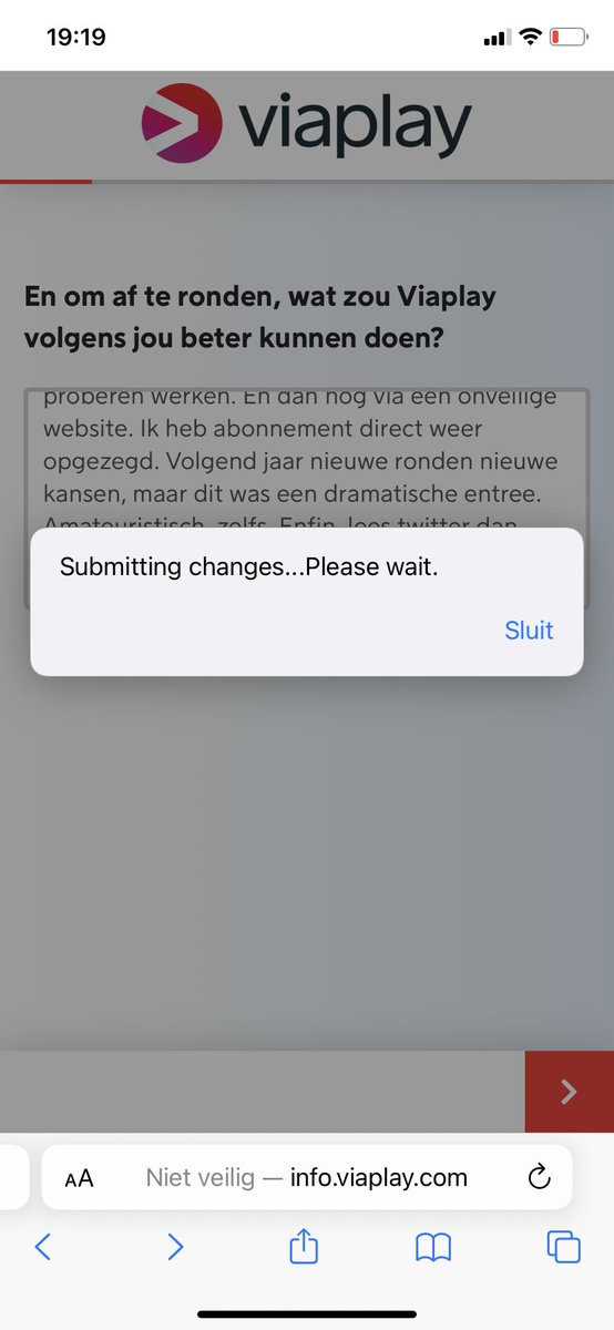 patricktak's tweet photo. @viaplaysportnl  zelfs jullie vragenlijstjes werken niet, ook nog onveilige site. Zo wordt het nooit wat… https://t.co/KaHqOjBqpN