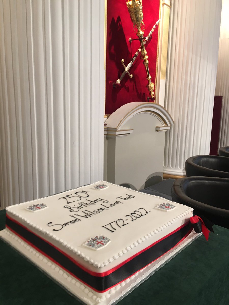 Delighted to be at 250th celebration of #SamuelWilsonsLoanTrust supporting U39 entrepreneurs 💙 <a href="/HOTC_UK/">Heart of the City</a> <a href="/IoDLondon/">IoD London</a> <a href="/EntrepreneurCoy/">Company of Entrepreneurs</a> <a href="/cityoflondon/">City of London</a> <a href="/citylordmayor/">Lord Mayor of London, Alastair King</a> - &amp; lovely cake from <a href="/WCOBakers/">Worshipful Company of Bakers</a> 🍰 (wearing two hats as Master <a href="/YoungFreemen/">Guild of Young Freemen</a> &amp; Responsible Business Manager <a href="/CMS_law/">CMS UK</a>)