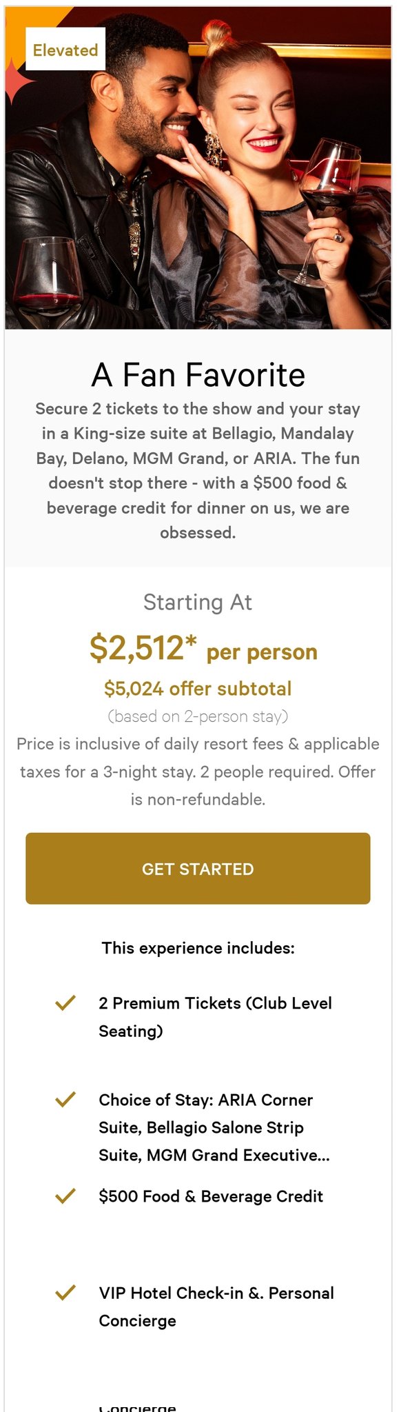 BTS Merch⁷ on Twitter "MGM Resorts VIP Packages detailed comparison VIP checkin 500 food