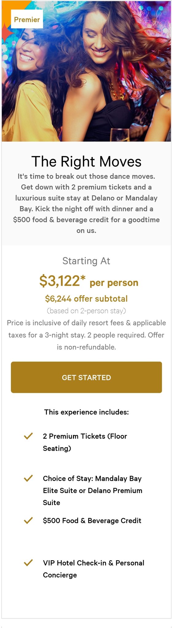 BTS Merch⁷ on Twitter "MGM Resorts VIP Packages detailed comparison VIP checkin 500 food