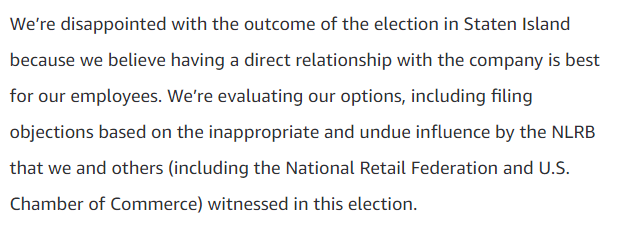 mattmday's tweet photo. Amazon statement: https://t.co/mMf12E8muK