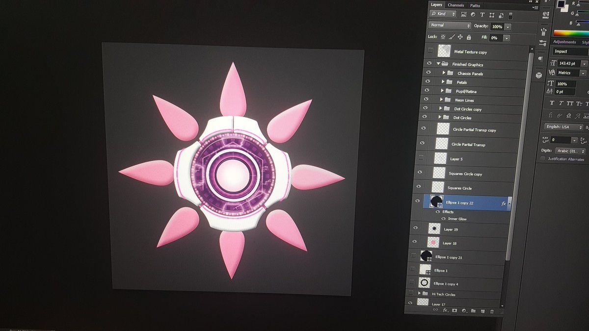 ledgendt's tweet photo. @Nekatus I want to animate this 2D project and add bevel shaders to the petals/chassis in the animation software so it updates the shader properly. Any recommendations? https://t.co/LHjCYGyPb0