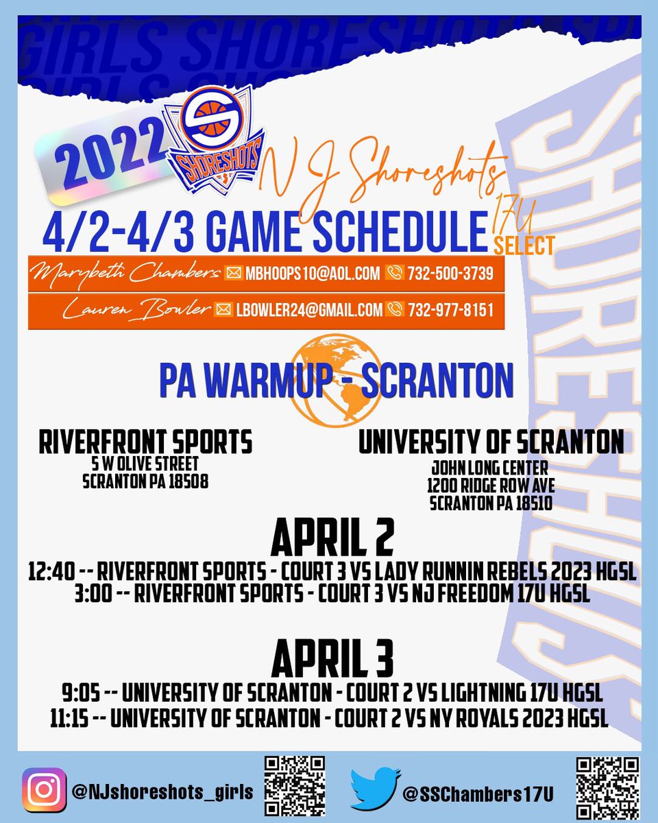 U17 Select Schedule for PA Warmup. Check them out on <a href="/BeTheBeastBTB/">BeTheBeast</a> <a href="/MBHoops10/">Mary Beth Chambers</a> <a href="/laurenbowls/">Lauren Bowler</a> <a href="/hgsl_girls/">Hoop Group Girls</a> <a href="/TinyGreenNBS/">Coach Tiny Green</a> @SSChambers17U