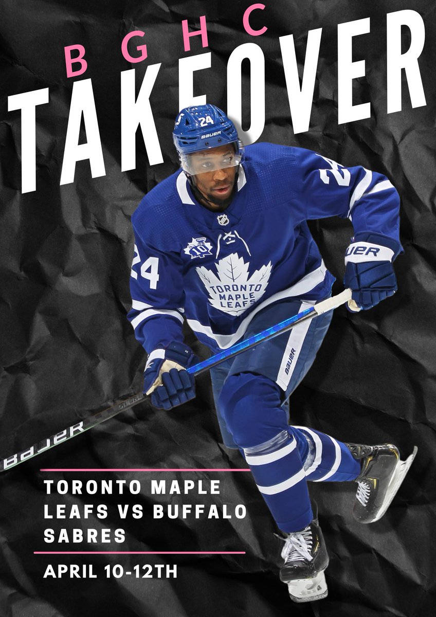 BlackGirlHockey's tweet photo. The cat's out the bag - yes #BGHC will be taking over Toronto April 10-12th!! We're going to be all over Toronto that weekend culminating in the @MapleLeafs game April 12th. We can't wait to show you all what we've got planned! https://t.co/EWJ6MTrRPQ