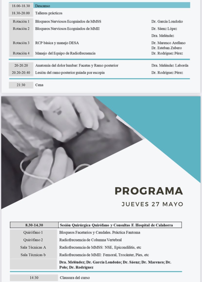 riojadolor's tweet photo. Vamos a hacer una segunda edición del Curso de Radiofrecuencia para Médicos Rehabilitadores. Tendrá lugar los días 26 y 27 de mayo en la Fundación Hospital de Calahorra. https://t.co/1jQslD0qUI