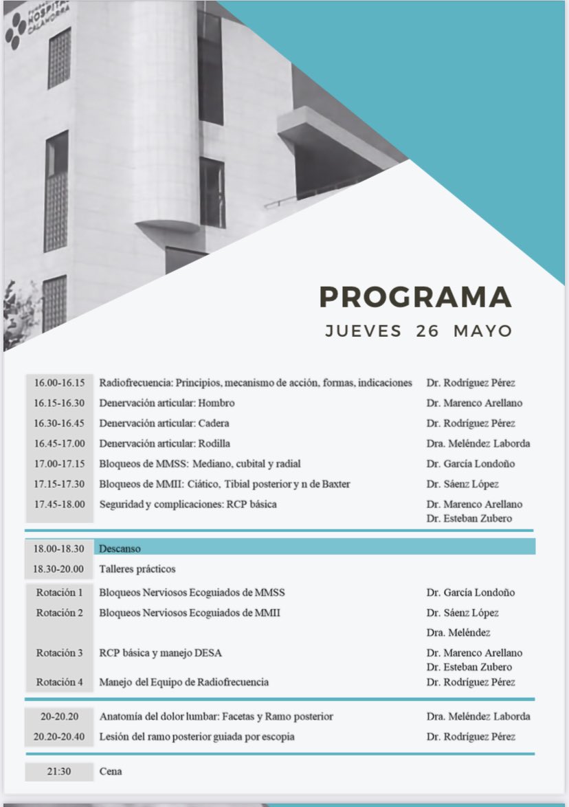 riojadolor's tweet photo. Vamos a hacer una segunda edición del Curso de Radiofrecuencia para Médicos Rehabilitadores. Tendrá lugar los días 26 y 27 de mayo en la Fundación Hospital de Calahorra. https://t.co/1jQslD0qUI