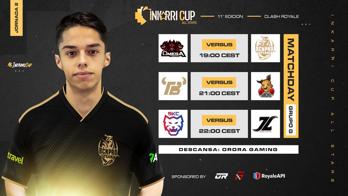 #CR | MatchDay✨ | Europa 🇪🇺 | Grupo G ⚔️ | Jornada 2 ✨

✨ Continuamos con el grupo español, nivelazo 🔥

🔰 <a href="/Omega_eSportsCR/">Omega eSports</a> 🇪🇸🆚🇪🇸 <a href="/BCNProTeam/">BCN Pro Team</a>
🔰 <a href="/Team_Bravus/">Team Bravus</a> 🇪🇸🆚🇪🇸 <a href="/BrincandoTeam/">Team Brincando</a>
🔰 <a href="/SKCalalas/">SKCalalas</a> 🇪🇸🆚🇪🇸 <a href="/TeamLunaticCR/">Team Lunatic</a>
  
✨ <a href="/Orora_Gaming/">Ōrora Gaming</a>

#InkarriCup #VamosPorMás #Gaming