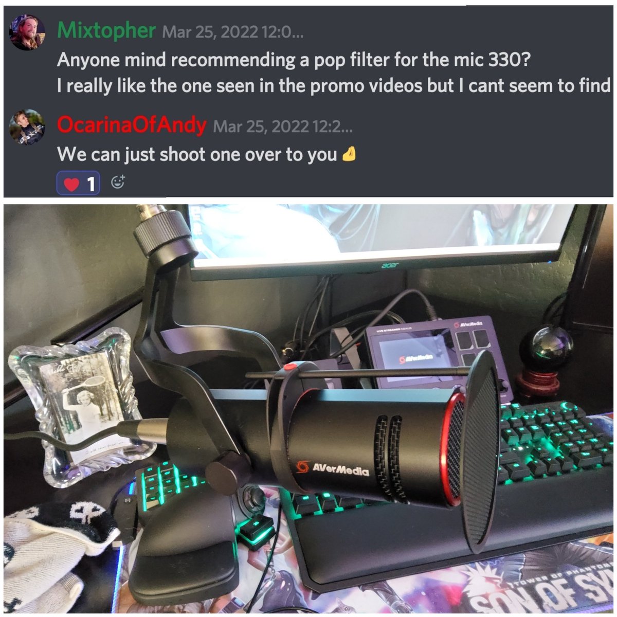 MIXtopher's tweet photo. Ask and you shall receive 🙌 @AVerMedia takes such good care of its partners. Thank you for revolutionizing my entire stream setup! It's never been this good. #streamsetups #streamersetup https://t.co/RYO4O9qGyb