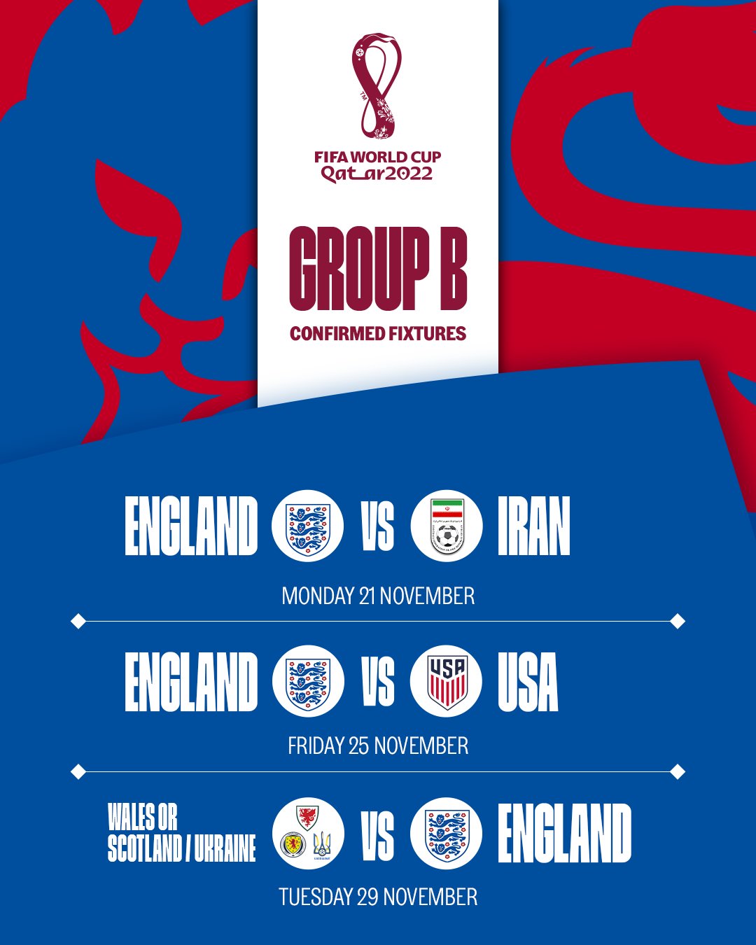 England on Twitter "Three important dates for your diaries. 🗓 Kickoff
