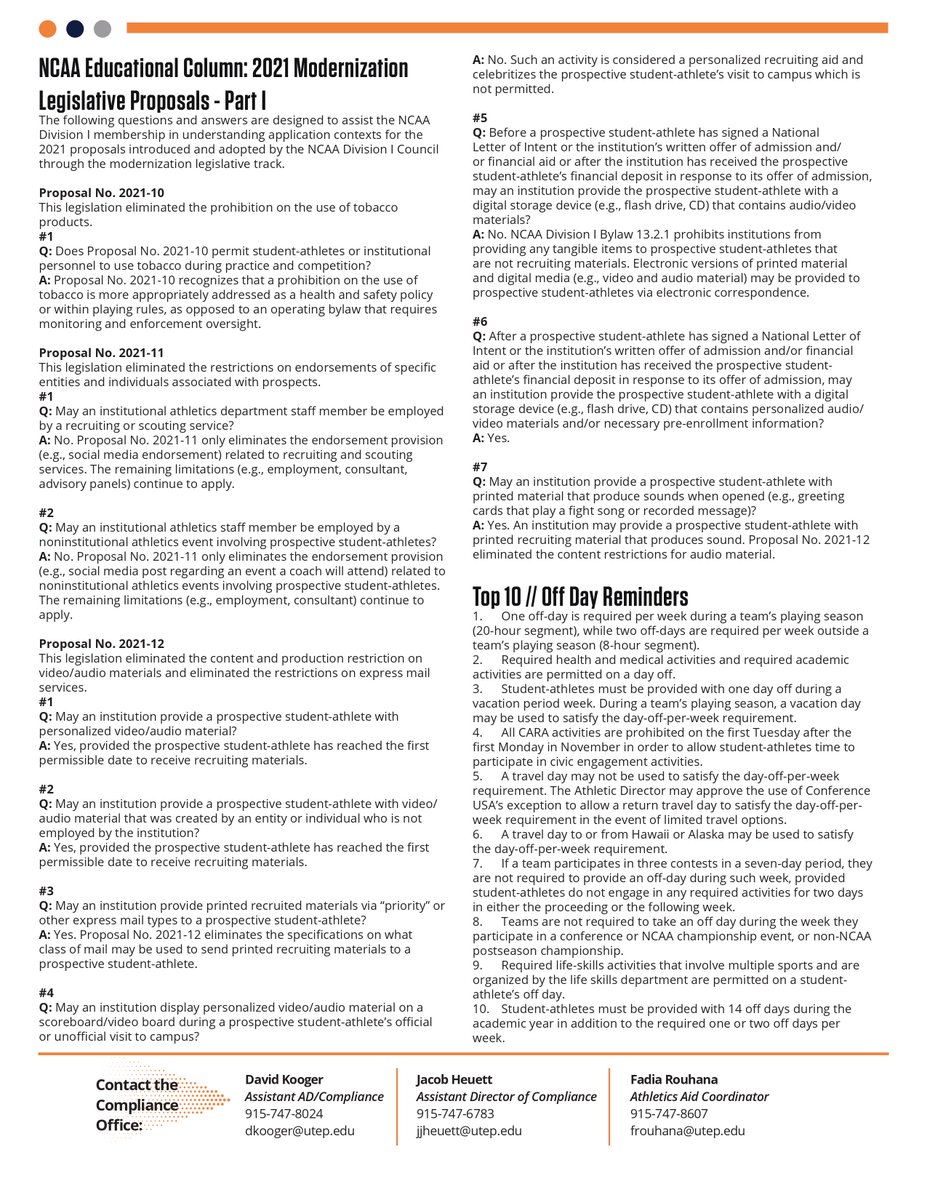 UTEP Athletics Compliance tweet media