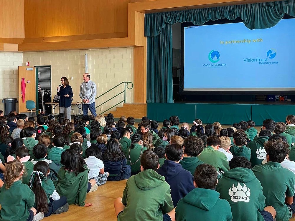 TJNFF's tweet photo. So happy to be back with students at St. Brendan School to share how much this community meant to Nick. We shared what we’re doing to help vulnerable kids in the DR and the students look forward to supporting our work through their #NicksFavoriteLunch fundraiser on April 28th! https://t.co/h4RqfezxGX
