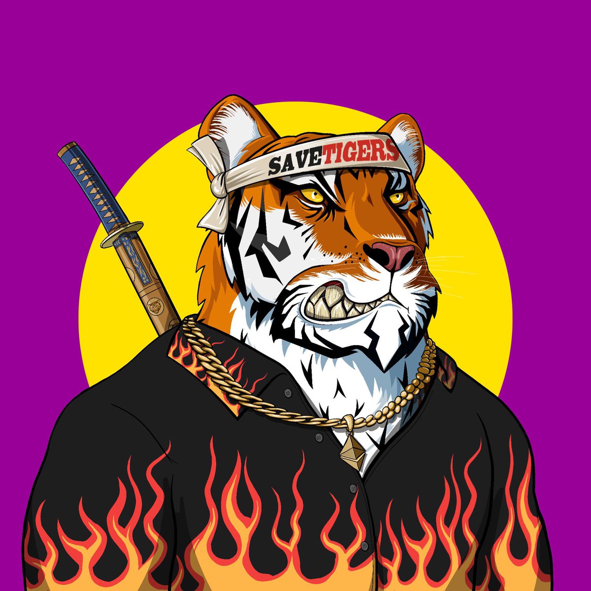 TigerBrigadeNFT's tweet photo. When you gotta save the wildlife, you have to do it with style 😎 A #nftcollection of 6400 #tigers with more than 230 handmade features... 100% bad*ss look guaranteed 🤩

1st step of nature protection starts with awareness 😉 Check on our website the goals of @wwf TX2 program🐯 https://t.co/LyDQdBowQ9