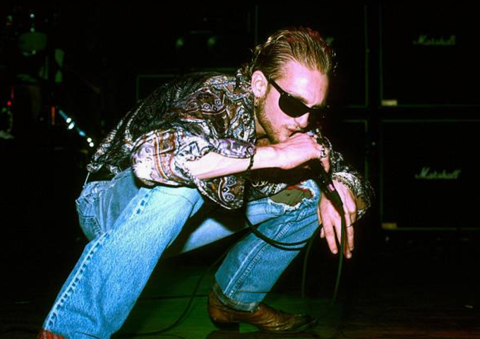 Layne Staley with Alice in Chains in Los Angeles, 1991. 