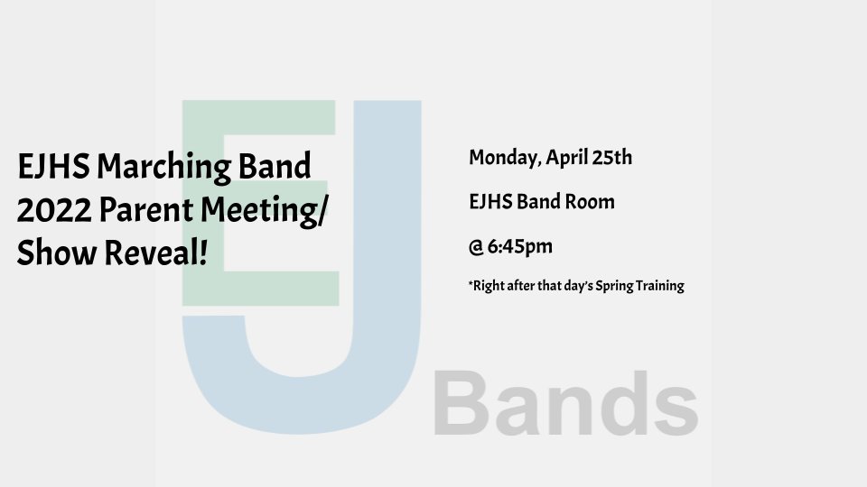 BandsJess's tweet photo. Mark your calendars!
Spring Trainings for the 2022 marching season begin on Monday, April 11th.
Parent meeting and SHOW REVEAL will be on Monday, April 25th! https://t.co/AWu59HlRcG