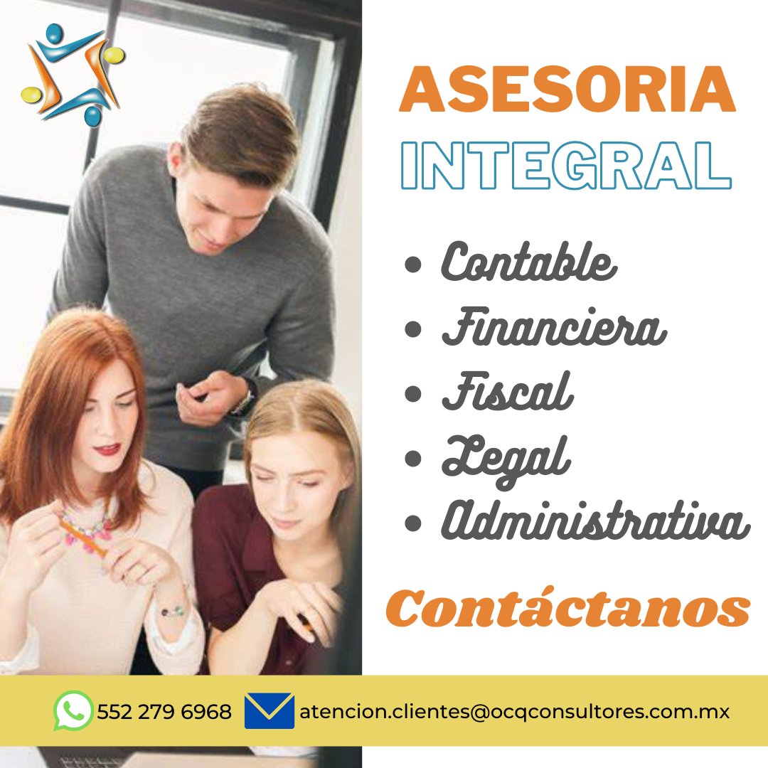 OCQCONSULTORES's tweet photo. ¿Necesitas ayuda? En OCQ Consultores Especializados podemos ayudarte 👏
Visítanos en nuestra pagina web https://t.co/qj14ykVFqI

#asesoriaintegral #finanzas #administración https://t.co/ksKM4x24Oj