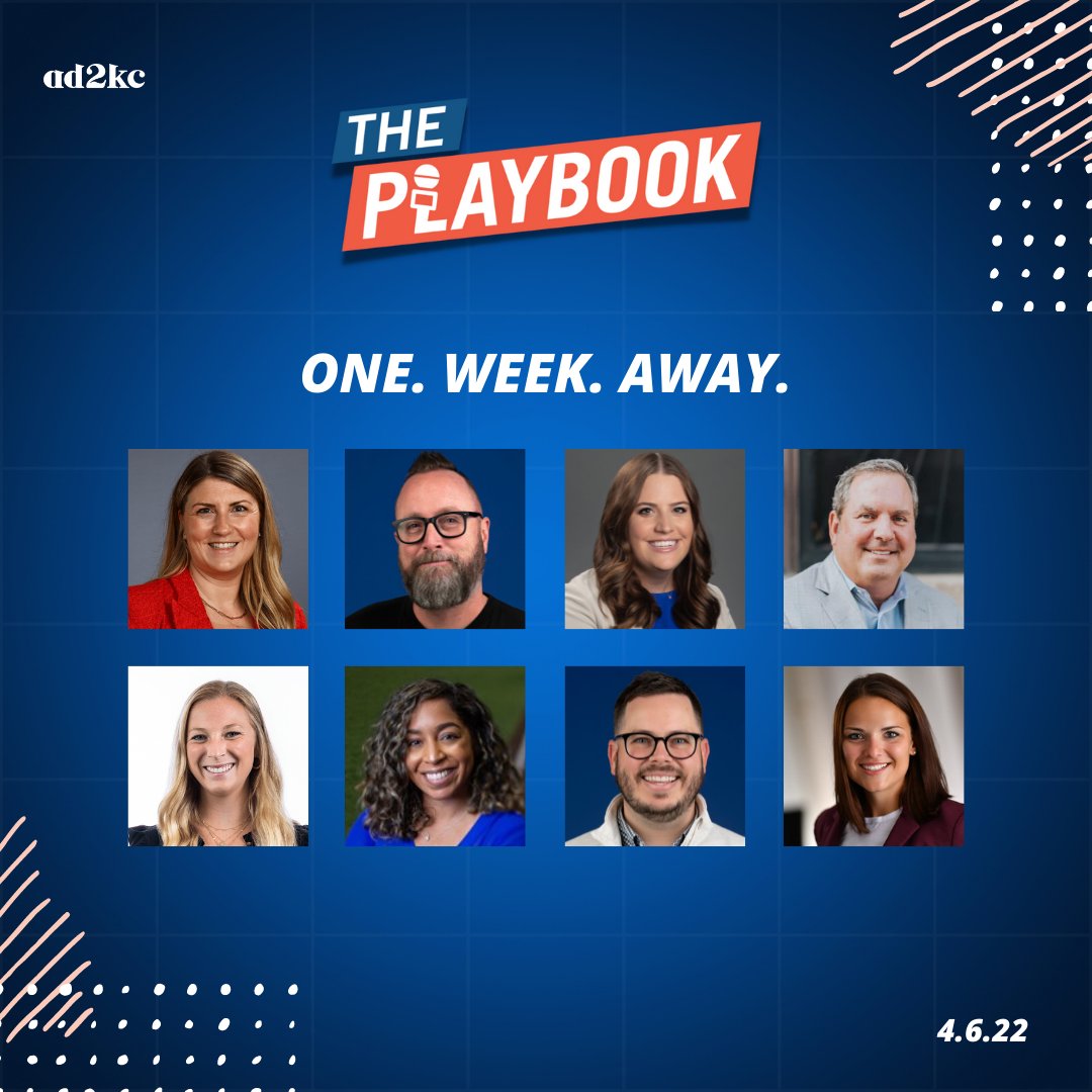 ad2kc's tweet image. ❗This is not a practice drill❗️We are cracking open The Playbook NEXT WEEK. Our speakers are ready to knock your cleats off. Get your tickets now: bit.ly/registerthepla… #ad2kc #kcadclub #aaf
