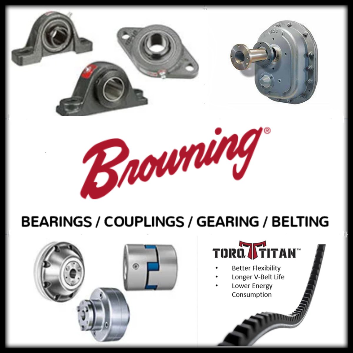 directdrives's tweet photo. Now offering Browning products: Bearings, Couplings, Gearing, Belting. Visit our website for more products and information. https://t.co/mbyVr7CNGy https://t.co/PqUA8dQyAo