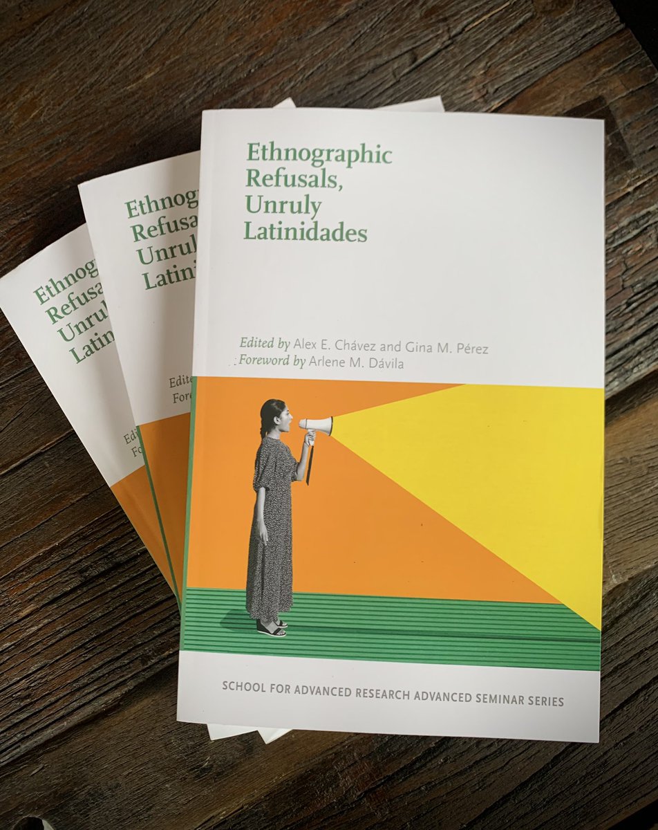 _AEChavez_'s tweet photo. BEYOND PROUD &amp; HONORED
“Ethnographic Refusals…” is officially out in the world today! @DrJonathanRosa @grosas2 @drAparicio @ChicfemmZavella @arlenedavila1 @vanessajdiaz @profsergiolemus @rmannhamilton @schadvresearch @unmpress 

ORDER HERE: https://t.co/kYvvGD669W
#anthropology https://t.co/M8ApWuETmy