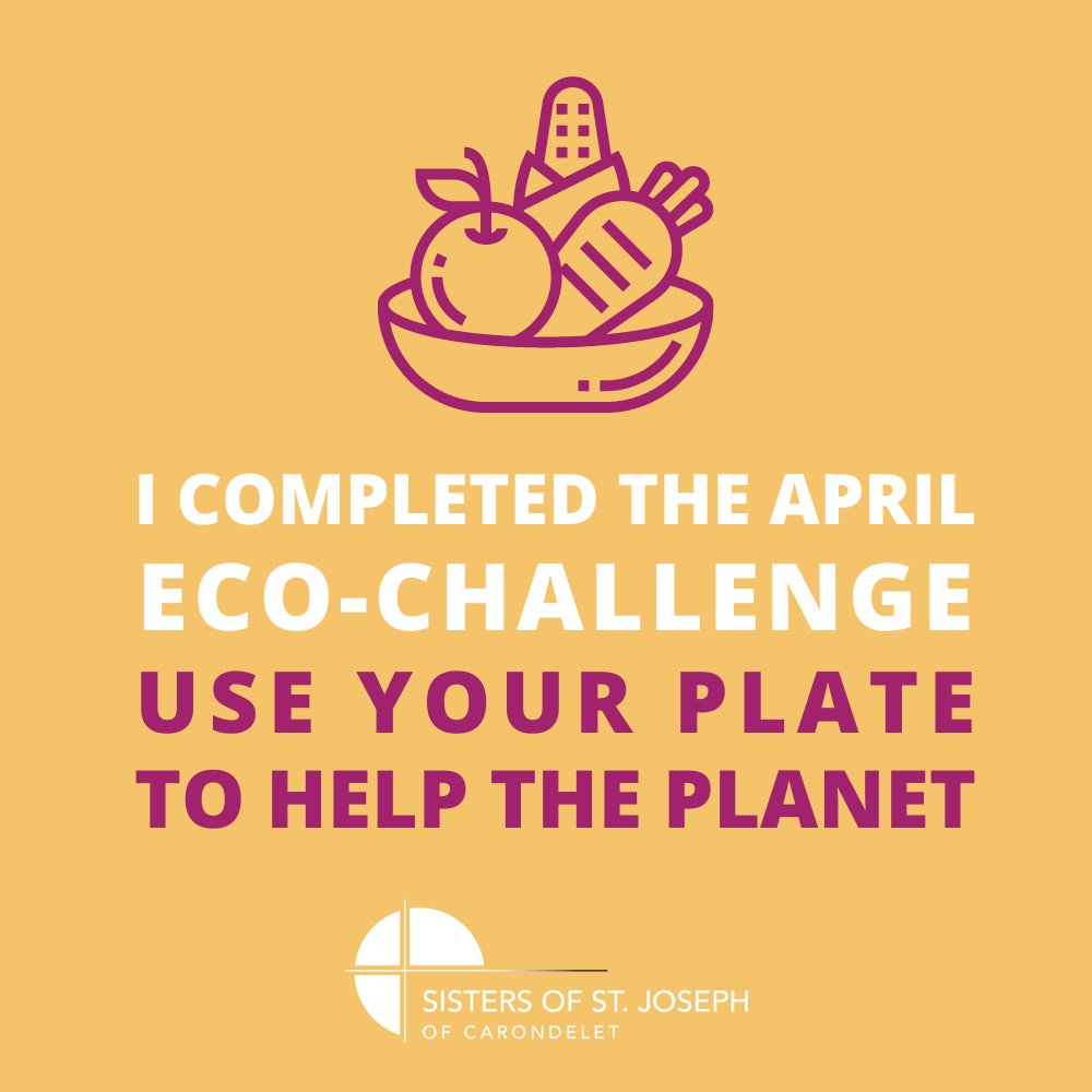 This Earth Month, join us in reflecting on the food choices that we make and their impact on the planet. csjcarondelet.org/eco-challenge-…