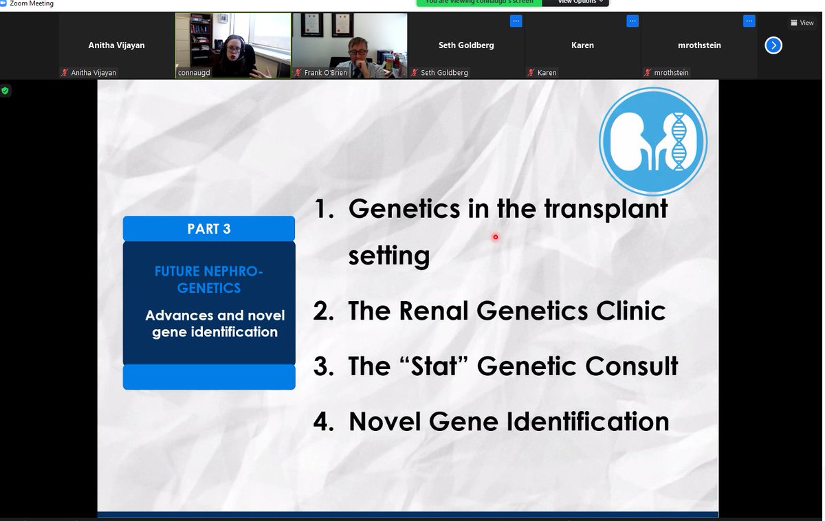 VijayanMD's tweet photo. A superb renal GR @WUNephrology by Dr. Dervla Connaughton, the Eugen Drewlo Chair in Kidney Research and Innovation from @SchulichMedDent!
An in-depth review of Genetic Kidney Disease in Adults 
Too frequently we use CKD of unclear etiology - hope to change that in the future. https://t.co/m3ERKQALO0