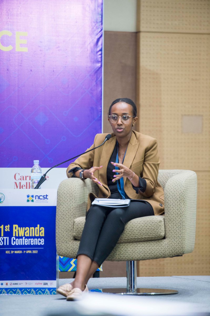 ZiplineRwanda's tweet photo. Our Head of Regulatory Affairs, @Melrusa, joined a panel discussion alongside @agnesbinagwaho, @noellabigirim, Claude Mambo, & David Kalvin at the #STIConference organized by @NCSTRwanda about strategic R&D investments for improved technologies to mitigate COVID-19. #TeamZipline https://t.co/k6ji2RScPD