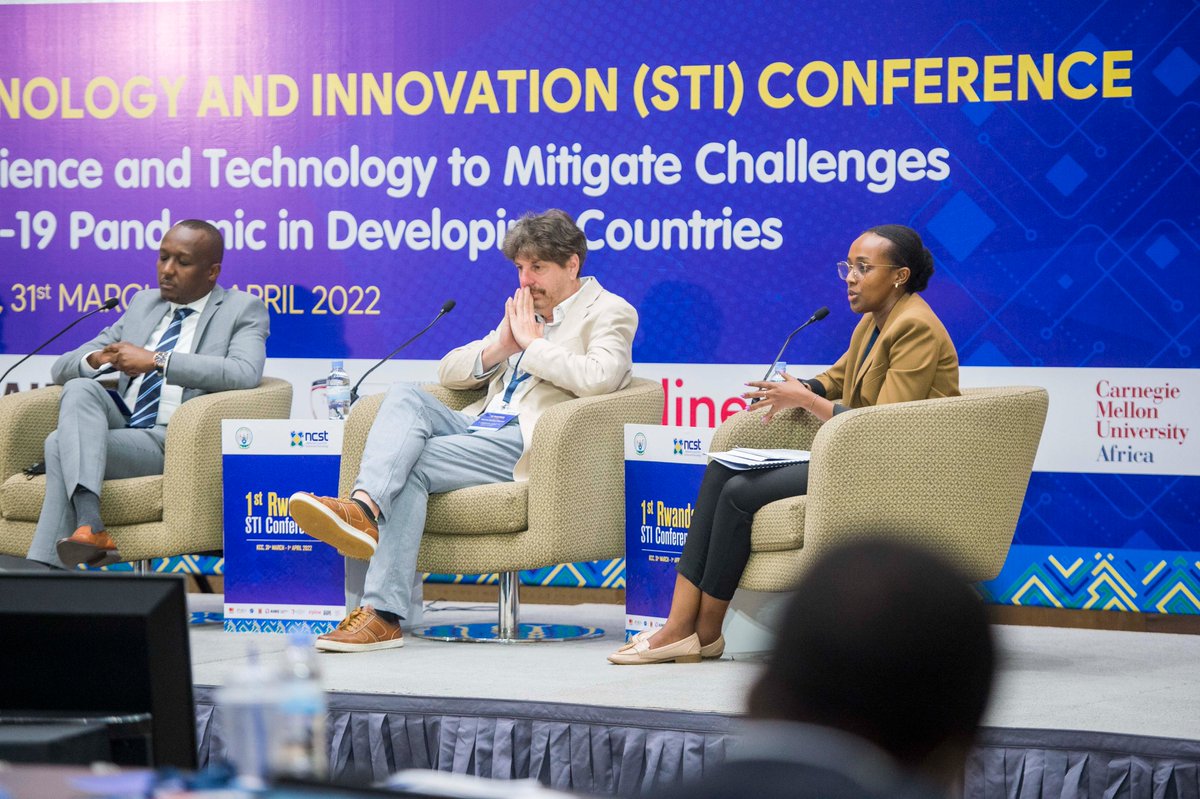 ZiplineRwanda's tweet photo. Our Head of Regulatory Affairs, @Melrusa, joined a panel discussion alongside @agnesbinagwaho, @noellabigirim, Claude Mambo, & David Kalvin at the #STIConference organized by @NCSTRwanda about strategic R&D investments for improved technologies to mitigate COVID-19. #TeamZipline https://t.co/k6ji2RScPD