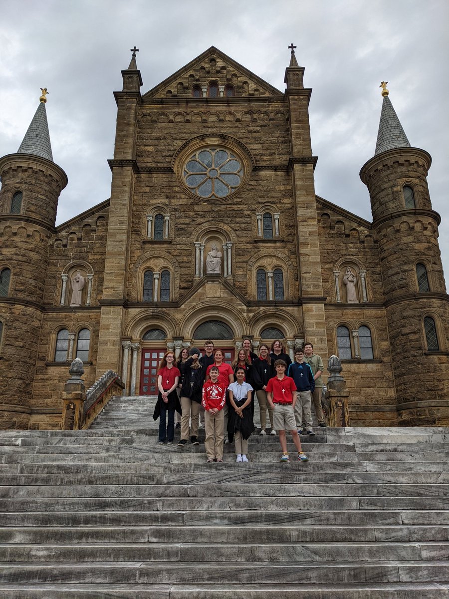 The 8th graders enjoyed their trip to St. Meinrad Archabbey.  They took a tour, listened to the vocation stories of a seminarian and a monk, learned more about their personal gifts and charisms from their classmates, and celebrated Mass together. It was a great day!