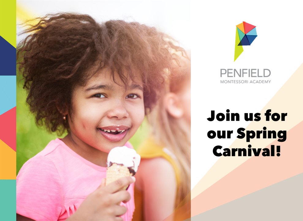 PMAMilwaukee's tweet photo. Penfield Montessori is hosting a spring carnival on Friday, May 13 from 3:30-6:30pm. Enjoy FREE food (first come, first serve), activities, a silent auction + more! 

Interested in sponsoring the event? Contact Megan Wurz, VP of Development: meganwurz@penfieldchildren.org. https://t.co/ery8udkCEn