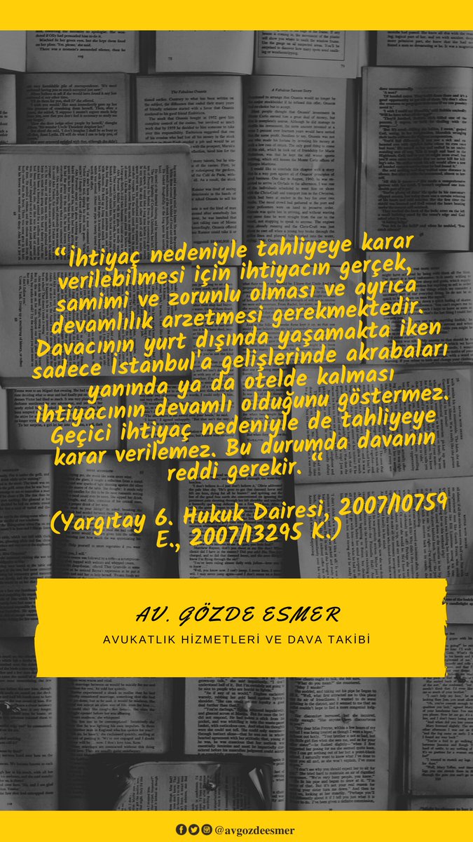İhtiyaç nedeniyle tahliyeye karar verilebilmesi için ihtiyacın gerçek, samimi ve zorunlu olması ve ayrıca devamlılık arzetmesi gerekmektedir…