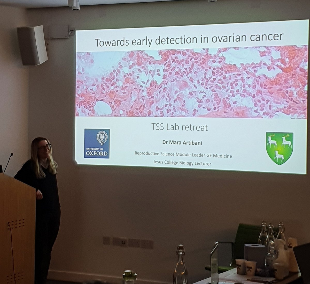 And to wrap up, our superstar @MaraArtibani @oxfordahmedlab on her inspiring work fighting off high grade serous ovarian cancer 🎗