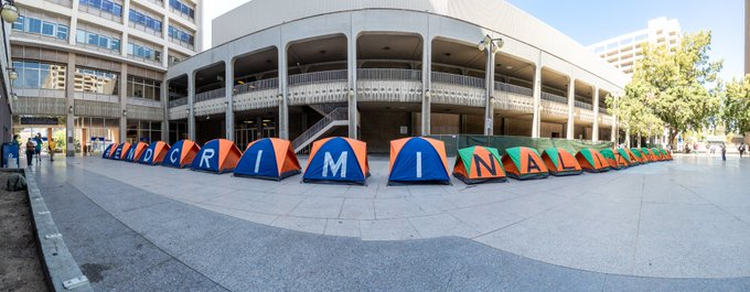 We are holding an event to raise awareness about human rights abuses city inflicts against persons experiencing homelessness and calling to #EndCriminalization on 4/27/2022 at noon.  Are there any individuals or groups who could provide food? Please DM me. Photo by @joeorephoto