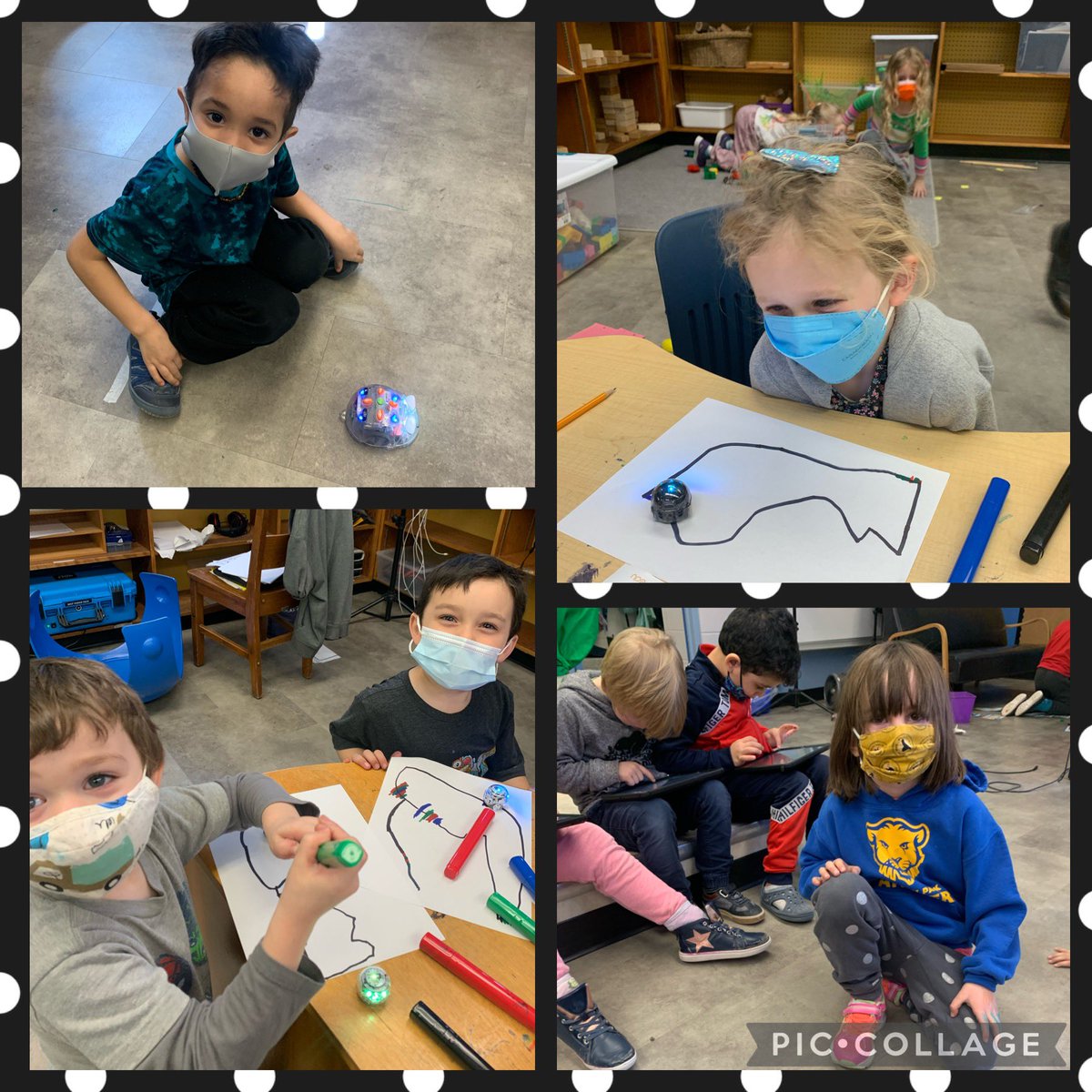 MsKShultz's tweet image. Today we made paths for our bots to follow! #codinginkinder @PolsonPark_LDSB @AstridMme