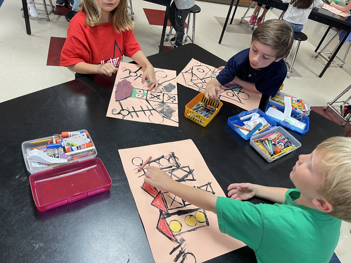mossmanelem's tweet photo. Kindergarteners have been learning about artist Mary Blair, who is know for her use of uniques colors and designs. Pocket Full of Colors helped students learn about her journey in designing the It’s a Small World attraction. @taycates https://t.co/FEJxLjCXrS