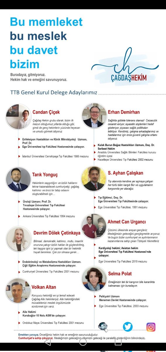CagdasHekim's tweet photo. İzmir Tabip Odası seçimleri için listemiz https://t.co/xVstXDs7B7
